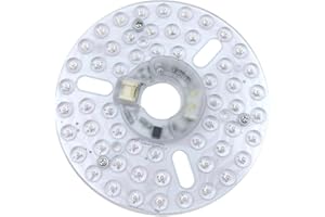JUCHRZEY Sostituzione Luce LED for Ventilatori da Soffitto, Pannello Base Universale in Alluminio Compatibile con la Maggior Parte dei Ventilatori da Soffitto e dei Lampadari
