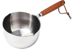 WIIYENA Petite casserole en acier inoxydable, 150 ml/300 ml/500 ml, multi-usage, pour cuisinières électriques à induction (500 ml)