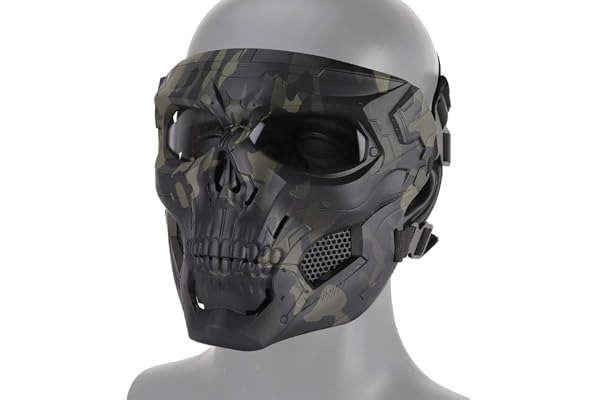 DETECH Paintball Tactique Casque Crâne Masques Respirant Tir Masques De Chasse Hommes Full Face Airsoft Militaire Halloween Partie Masque