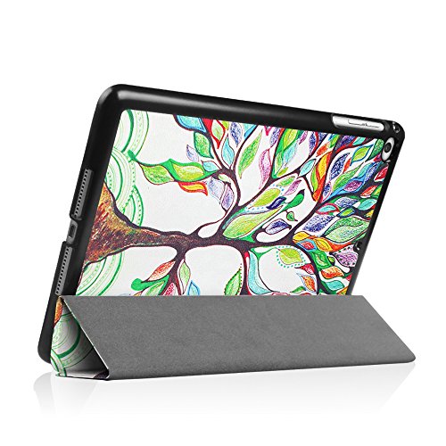 Fintie iPad 9.7 Zoll 2017 Hülle – Ultra Schlank Superleicht Ständer Smart Shell Case Cover Schutzhülle Tasche mit Auto Schlaf / Wach Funktion für Apple iPad 2017 Neue Modell, Liebesbaum - 8