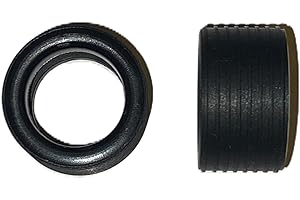SSC TYRES SSC Slot Cars 2 pcs Super Grip Replacement Car Tyres/Tires Set Accessory, Rally Rears Compatible for - Scalextric Saloon Cars Ferrari F40 Rear, Porsche GT1, Subaru Jaguar XJ220 etc. 11mm Wide