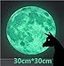 Produktbild WandSticker4U- Wandtattoo Leuchtmond 30 cm | selbstklebend fluoreszierend Mond Leuchtend Aufkleber Glow Sticker Leuchtsticker | Deko für Kinderzimmer Schlafzimmer Flur