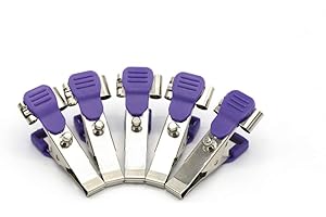 SINO-K Universal kompatibles ECG/EKG Elektroden-Klammer wiederverwendbar alle Tierarzt-Größen ECG Krokodilklemmen-Adapter für Druckklemme Paket von 5