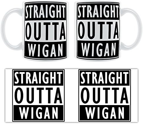 STRAIGHT OUTTA WIGAN - Stylised Chunky Mug Gift