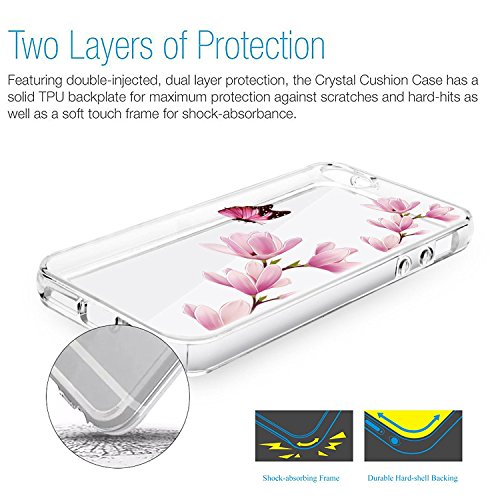 Qissy   Carcasa iPhone SE 5 5s  impresi  n TPU Funda Cubierta de Silicona de Ultra Delgado de Estuche Silicona Carcasa Trasera para iPhone 5 5s Transparente