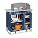 Produktbild Berger Küchenbox Campingküche, blau, 4 Ablageböden, Füße sind höhenverstellbar, mit Windschutz und Tragetasche