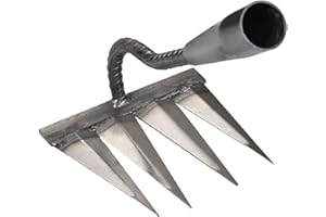 BAVOKON Râteau Scarificateur,Râteau À Main pour Le Jardinage,Portable Désherbage,Jardinage,Désherbage Râteau Désherbage,Râteau en Acier Au Carbone pour Scarifier,cultiver Et Raciner Robuste