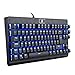 Produktbild EagleTec KG040 Gaming-Tastatur, Ergonomisches Design 87 Tasten, Blau Beleuchtete Mechanische Tastatur, Blaue Schalter, USB Kabelgebunden für PC Gaming und Büro (QWERTY UK - Englisches Tastaturlayout)