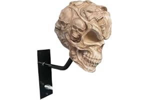 WANSHI Motorrad Helm Halterung，Motorradhelm Halterung Wand，Helm Halter，Totenkopf Helmhalter，Motorradhelm Halterung Totenkopf