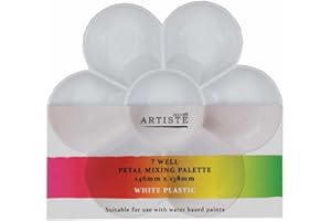DOCRAFTS ARTISTE ToyCentre Artiste Plastic Medium Petal Mixing Palette, White