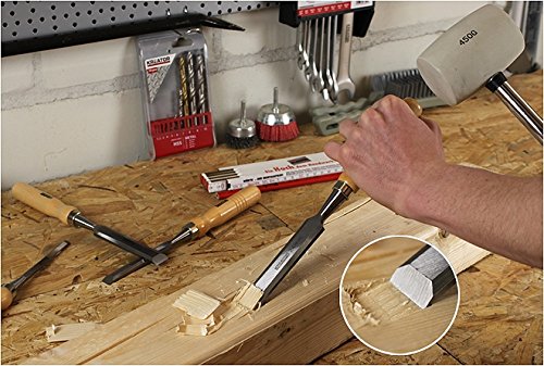 Kreator Meißel Set 4 teilig Holzmeissel Beitel Holzschnitzerei Holzgriff - 5