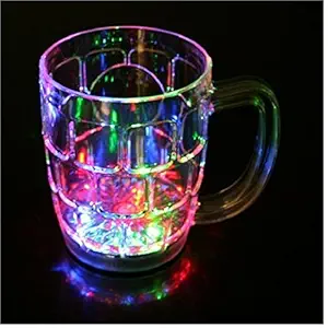 Naivete Plastic Magic Colorful LED Light-Up Flashing Blinking Beer Mug Barrel