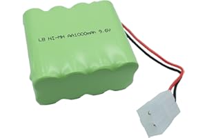 EFASO Akumulator 9,6 V 1000 mAh Ni-Mh pasuje do modeli z wtyczką Tamiya np. Heng Long Panzer Leopard II A5, Abrams M1A2 i różnych innych czołgów RC