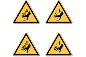 HAVATI Avertissement de risque de pincement entre les outils d'une presse : W030 – DIN EN ISO 7010 / ASR A1.3 – Autocollants : Ø 7,5 cm