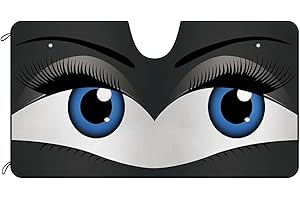 BAGEYOU Car Windshield Sunshade Beautiful Blue Eyes Vehicle Front Windshield Sunshade UV Ray Reflector Sun Protector Sun Shade Visor, Keep Vehicle Cool, 55" x 30"