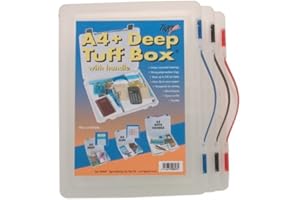 TIGER STATIONERY Tiger 300847 A4 Plus Deep Tuff Box With Handle,White