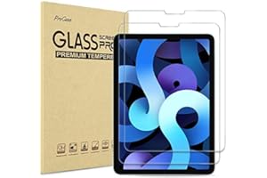 Procase 2 Verres Trempé pour iPad Air 5ème 2022/ Air 4ème en 2020 10.9 Pouces/iPad Pro 4ème 11 Pouces 2022, Film Protection Anti Rayures 0.33mm Épaisseur Dureté 9H
