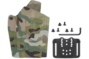 ACEXIER Kydex Funda Táctica Ligera para Glock17/19/19X/45 con TLR-1 Linterna Pistola Funda De Liberación Rápida QLS Kit Airsoft Gear