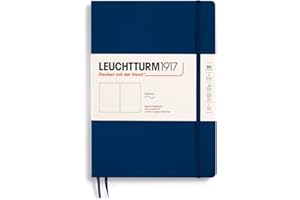 LEUCHTTURM1917 349299 notatnik z miękką okładką w formacie B5, 123 numerowane strony, gładki, granatowy
