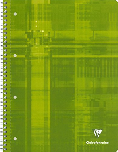 Clairefontaine Collegeblock (mikroperforiert mit Ringbuchlochung farbige Blätter, DIN A4+, 22,5 x 29,7 cm, 120 Blatt, 90g, kariert mit Rahmen) farbig sortiert,5 Stücke - 4