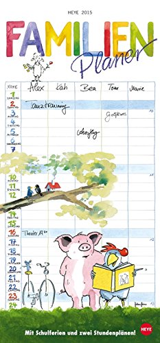 Helme Heine Familienplaner 2015: Mit Schulferien und 2 Stundenplänen