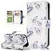 Produktbild Roreikes Apple iphone 5C , iphone 5C Case, Hülle Muster Blume Strap Wallet Cover Tasche Bunte Retro PU Leder Flip Case Handytasche Muster Schutz Hüllen im Bookstyle Handyhülle Ledertasche mit Stand mit Neun Funktion Kartenfächer Magnetverschluss Magnet Etui Schale Schutzhüllen für Apple iphone 5C