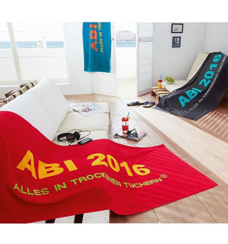 Vorjahrestuch: Egeria, Handtuch Abi 2016 – 75x180cm, Türkis - 2