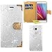 Produktbild Huawei Honor 5X Handy Tasche, FoneExpert® Bling Luxus Diamant Hülle Wallet Case Cover Hüllen Etui Ledertasche Premium Lederhülle Schutzhülle für Huawei Honor 5X (Weiß)