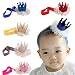 Akili(TM) 1 Piece Silver Mini Elastic Headband Baby Crown Headwear for Kids Birthday Crown