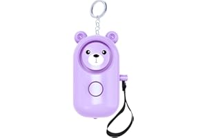 Hailerio Alarme Personnelle, Poche, Porte Cle Alarme d'urgence avec Torche Anti Agression avec Lumière LED for Femmes, Enfant, Personnes Âgées