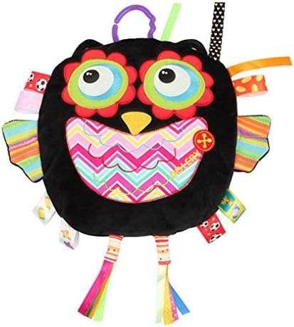 Amazemarket 30cm Baby Boys Girls Cute Animal Rattle Bed Crib Stroller Pram Hanging Toys Stuffed Appease Toys Infant Soft Pillow Plush Comfortable Safety Puzzle Developmental (No original black owl)