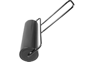 RELAX4LIFE Rouleau à Gazon avec Réservoire pour Le Jardin, Construction en Acier avec Pare-Boue, Volume de Remplissage de Sable ou l’Eau : 63 L, Ø30 CM, Largeur 90 CM, Hauteur : 114 CM, Noir