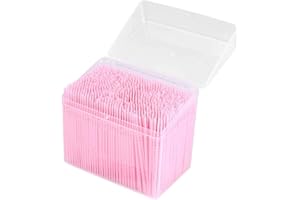 TOPHOMER Palillo de dientes de plástico desechable, portátil, práctico, con estuche transparente, 1100 unidades