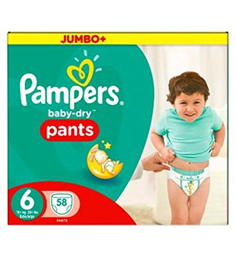 Preisvergleich Produktbild Pampers Baby-Dry Hose Größe 6 Jumbo-Box 58 Windeln