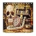 Produktbild LB Piratenthema,Schädel,Schmuck,Perlenhalskette,Schatz_Duschvorhang Wasserdicht Polyester Stoff Badvorhänge 150W * 180H cm