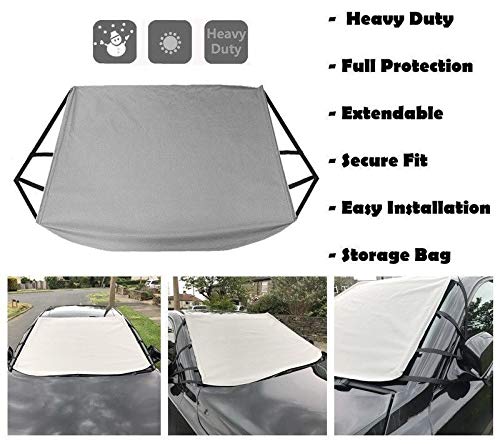 Mr E Saver© Front Heavy Duty Windscreen Frost Snow Ice Sun UV Rays Protector Cover HDWINCO3429