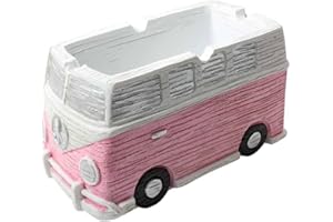LGZ Legalize - Pink Bus - Cenicero vintage pintada a mano - Cenicero original de poliresina - Tamaño: 75 x 14 x 80mm
