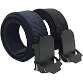 2 Adet Erkek Kemer Siyah ve Lacivert Tactical Palaska Tarzı 4 cm