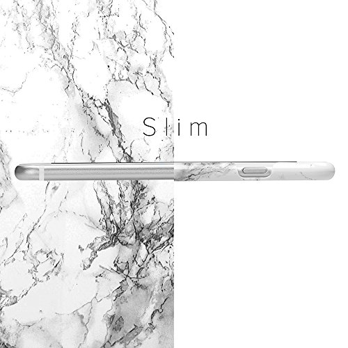 iPhone 7 Case, iPhone 8 Case, GMYLE Hard Case Cover Glossy for Apple iPhone 7 & 8 - [White Marble] Ultra Slim Hard Back Cover Case