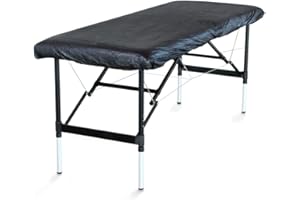 SWAVGO - Liegenbezüge 20 Stück Schwarz - 210 x 90 cm - Unterlagen für Liegen mit Gummizug - Ideal für Krankenhäuser, Praxen, Tattoo Studios UVM. (20)