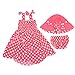 ROPALIA Baby Girls Costume 3pcs Dress+Pants+Hat Set Pink Dot Clothes 0-36M
