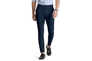 GINGTTO Pantalones Chinos Hombre Elásticos Slim fit Pantalón de Vestir Ajustados para Hombres