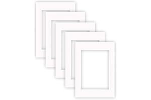 nielsen Conservation Cartoncino Passepartout 2,2 mm, set di 5, formato esterno 29,7x42 cm (DIN A3) per formato immagine 21x29,7 cm, bianco puro liscio