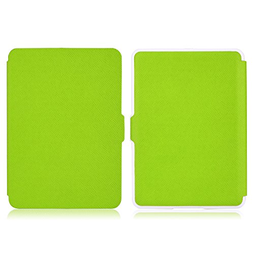 Kindle 7.Gen Hülle Case – MoKo Superleicht PU Leder Tasche Schutzhülle Schale für Amazon E-reader Kindle (7. Generation – 2014 Modell)(Nur Geeignet für Kindle 2014 Modell mit Touchscreen), Grün - 2