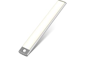 MOSTON Under Cabinet Closet Light,60 LED Motion Sensor Cupboard Wardrobe Lights,USB Rechargeable Battery-Operated for Cabinet,Counter,Wardrobe,Cupboard,Stick on Anywhere,3 Colors(White/Natural/Warm)
