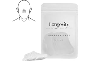 Longevity Breathe Tape - 30 Strips (Clear) - Anti Snoring Nasal Strips for Better Sleep & Improved Airflow - Hypoallergenic Nose Strips for Breathing, Clinically Proven Snoring Aids for Men & Women