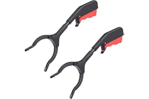PUCIO Pince de préhension 2pcs Pince de Ramassage Court Pince Ramasse Objet 30cm Outils De Ramassage Pince Pince à déchets, Pince de préhension pour Les Personnes Âggées Cour Jardin(Noir)