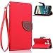 Produktbild Google Nexus 5X Lederoptik PU Leder Hülle (Frei 2 in 1 Ball Touch Pen) CaseHome Nature Blatt Etui Magnetverschluss Stil PU-Leder Brieftasche [Standfunktion] Deckel Klapptasche Schale Flip Foliant Schützende Haut Hüllen Mit Wallet Kartenfach Magnetverschluss Standfunktion Handytasche Taljereep Lanyard Strap Tragen Folio Tasche Schutzhülle(Rot Color)