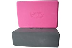VLFit 2 Pezzi Blocchi Yoga - Eva Schiuma Supporto Blocco per Yoga, Pilates e Stretching
