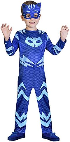 GREATCHILDREN Halloween Christmas Costume Superhero Kids Child Catboy Fancy Dress Costume & Mask (M(105-115CM))